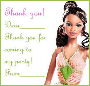How to have a black barbie party ! thank you and invites