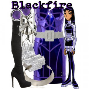 Blackfire from Teen Titans (Versace Patent-leather strapless dress $ ...