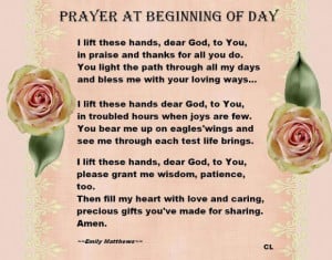 Quotes about prayer at beginning of day