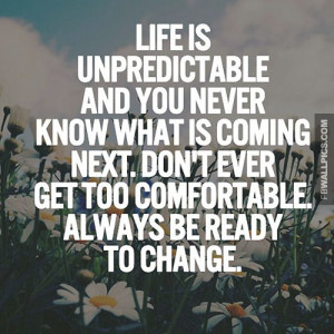 Dont Get Too Comfortable Advice Quote Picture