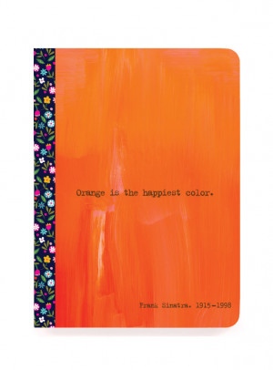 Orange Colourful Quotes Notebook