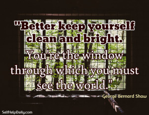 George Bernard Shaw Quote: You're the Window Through Which You Must ...