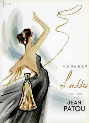 1950s French Jean Patou Perfume Ad