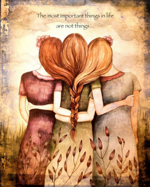 Tree sisters art print with quote or with by PrintIllustrations, $20 ...