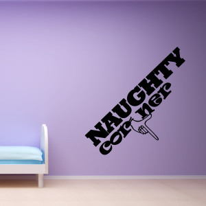 Naughty Corner Finger Point Wall Quote Wall Art Stickers Transfers