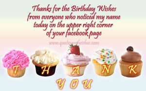 Thank you picture quote for birthday wishes on facebook, Thank you for ...