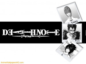 Download Death Note wallpaper, 'Light Ryuk L'.