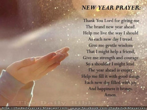 New Year Prayer...