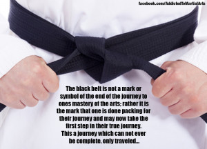 Black belt journey
