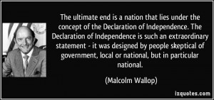 The ultimate end is a nation that lies under the concept of the ...