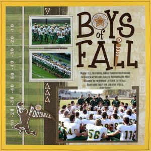 Football Scrapbooking Page