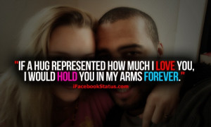... Much I Love You, I Would Hold, You In My Arms Forever Facebook Quote