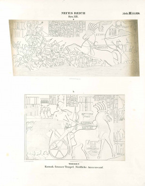 Lepsius Tafelwerke Abt. III. Bl. 126 , Karnak Temple, North wall, b ...