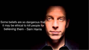 Head shot of Sam Harris with quote: 