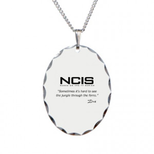 ... Christmas Jewelry > NCIS Ziva David Jungle Quote Necklace Oval Charm