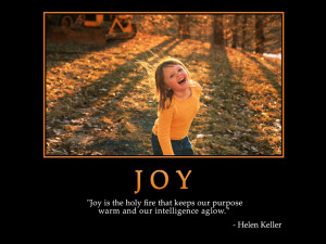 ... on Joy : Joy is the holy fire that keeps Quote by ( Helen Keller