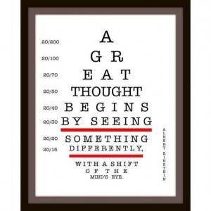 ... Art on Etsy - SALE - Albert Einstein Eye Chart Quote by ohkayk