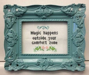 PDF/JPEG Magic happens outside your comfort zone - Girls Quote ...