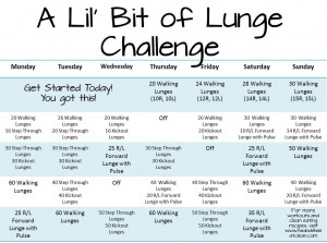 Monthly Challenge :: A Lil' Bit of Lunge Leg Challenge