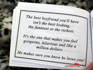 The best boyfriend you’ll have isn’t the best looking,