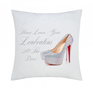 Home » SHOE QUOTE CUSHION BLACK GOLD SILVER