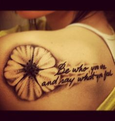 My tattoo :) dr Seuss quote and a cherry blossom