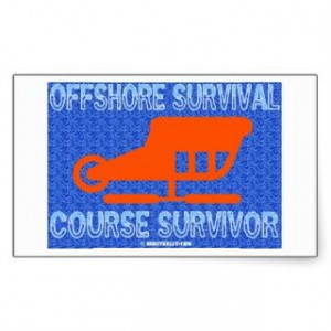 Offshore Survival Course Survivor,Oil,Gas,Rigs Sticker