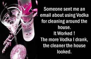 Use vodka as a cleaning product