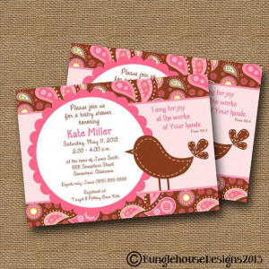 Invitation Baby Girl DIY PRINTABLE 