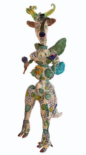 Rhino Warrior © Jenny Orchard 78 x 50 x 20 cmceramic SOLD