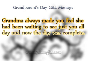 Grandparent’s Day 2014 Messages