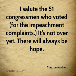 salute the 51 congressmen who voted (for the impeachment complaints ...