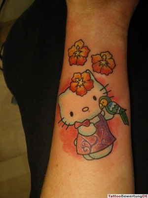 Hello Kitty Foot Tattoo...