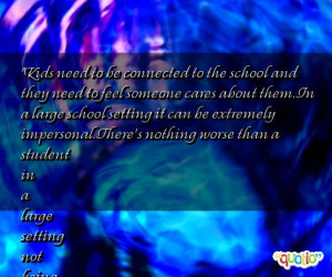 Kids need to be connected to the