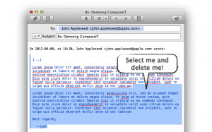 Select and delete unwanted quotes.