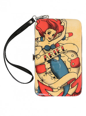 Disney The Little Mermaid Ariel Tattoo Galaxy S3/4 Phone Hinge Wallet ...