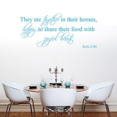 They ate together in their Homes Happy to by ChristianWallDecals, $55 ...
