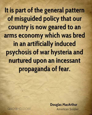 It is part of the general pattern of misguided policy that our country ...