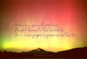 Oasis. Champagne Supernova - beautiful.