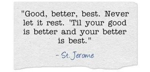 Saint Jerome says...