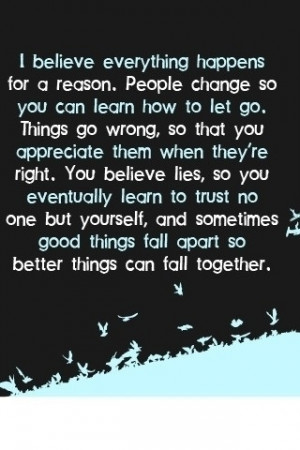 Everything Happens for a Reason Quote