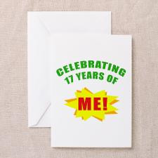 Celebrating Me! 17th Birthday Greeting Card for