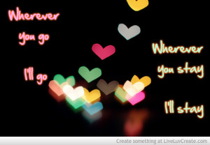 Glowing Hearts Romantic Quote