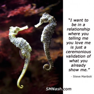 How to do relationships - sea horse image - relationships quote by ...