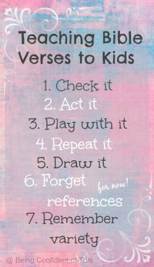 verses to young children, teaching bible verses to kids, creative ...