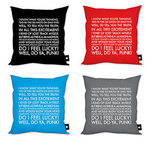 ... DIRTY HARRY QUOTE DESIGN CUSHION 4 COLOURS AVAILABLE GREAT GIFT IDEA