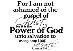 Not ashamed!