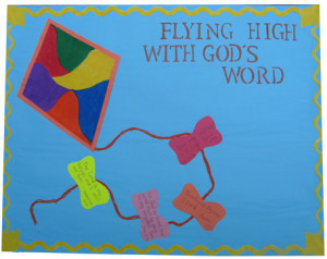 traditional kite theme can be used to introduce March Bible verses ...