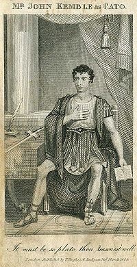 The actor John Kemble in the role of Cato in Addison's play, which he ...