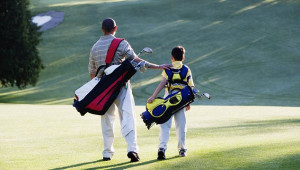 dad and son on a golf course quotes about fathers